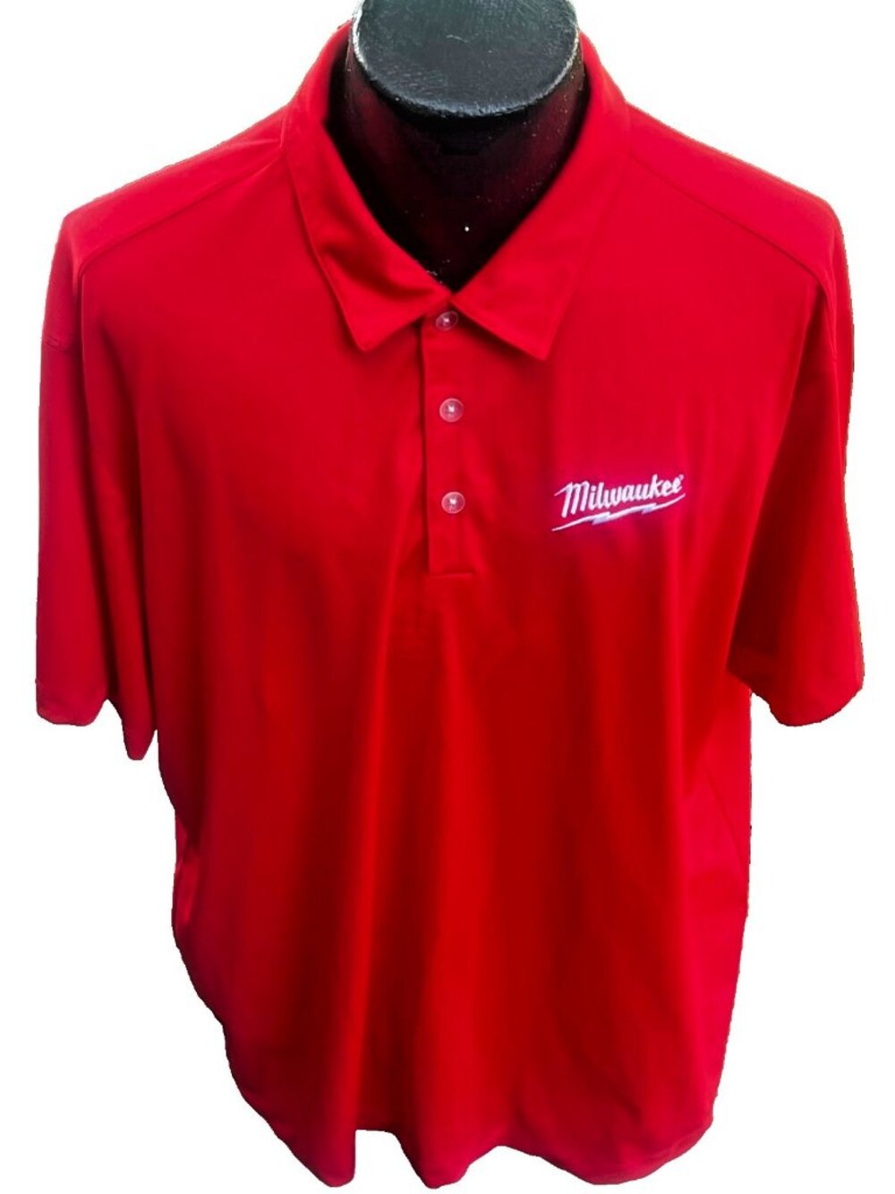 Nike Golf Milwaukee Tool Embroidered Performance Polo Shirt Mens XXL Red
